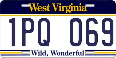 WV license plate 1PQ069