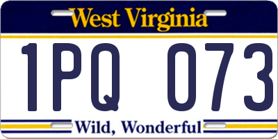 WV license plate 1PQ073