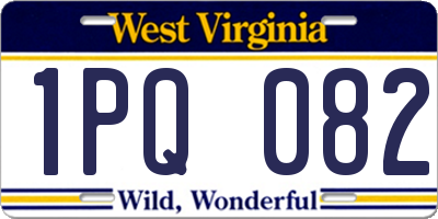 WV license plate 1PQ082
