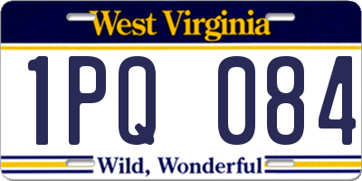 WV license plate 1PQ084