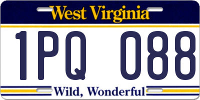 WV license plate 1PQ088
