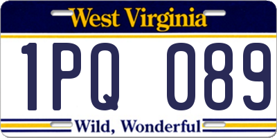WV license plate 1PQ089
