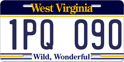 WV license plate 1PQ090