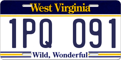 WV license plate 1PQ091