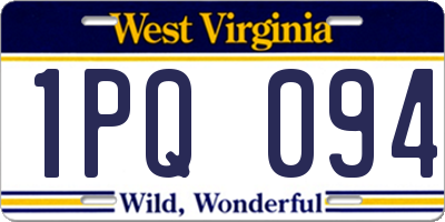 WV license plate 1PQ094