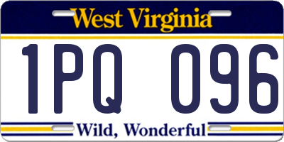 WV license plate 1PQ096