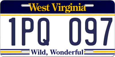 WV license plate 1PQ097