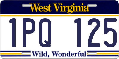 WV license plate 1PQ125