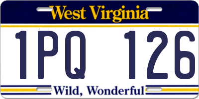 WV license plate 1PQ126