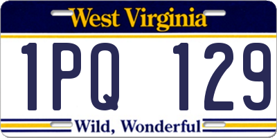 WV license plate 1PQ129