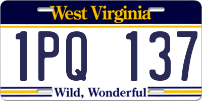 WV license plate 1PQ137