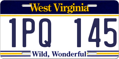 WV license plate 1PQ145