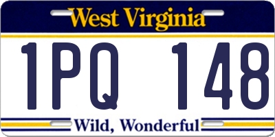 WV license plate 1PQ148