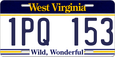 WV license plate 1PQ153