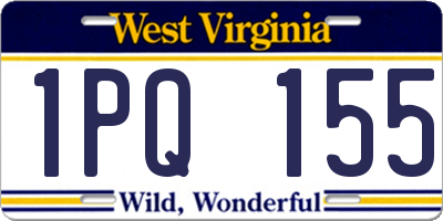 WV license plate 1PQ155