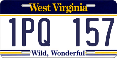 WV license plate 1PQ157