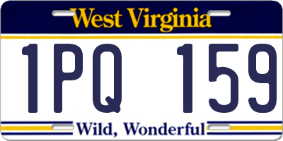 WV license plate 1PQ159