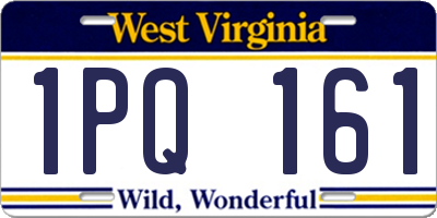 WV license plate 1PQ161
