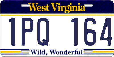 WV license plate 1PQ164