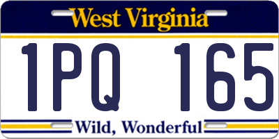 WV license plate 1PQ165