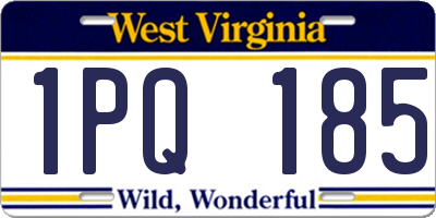 WV license plate 1PQ185