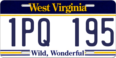 WV license plate 1PQ195