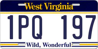 WV license plate 1PQ197
