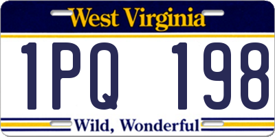 WV license plate 1PQ198