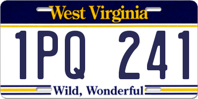 WV license plate 1PQ241