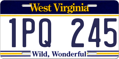 WV license plate 1PQ245