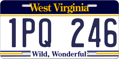 WV license plate 1PQ246