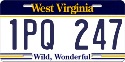 WV license plate 1PQ247