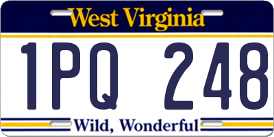 WV license plate 1PQ248