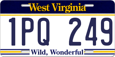 WV license plate 1PQ249