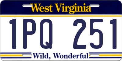 WV license plate 1PQ251