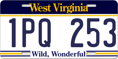 WV license plate 1PQ253