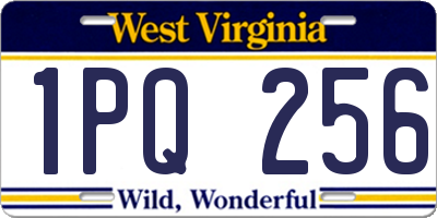 WV license plate 1PQ256