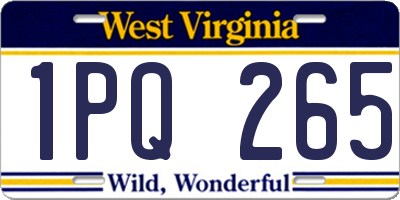 WV license plate 1PQ265