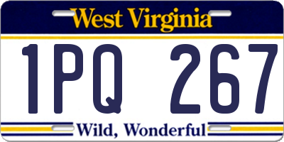 WV license plate 1PQ267
