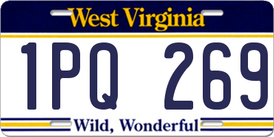WV license plate 1PQ269