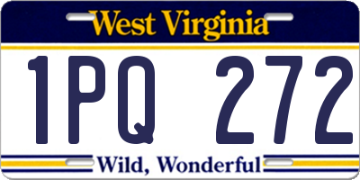 WV license plate 1PQ272