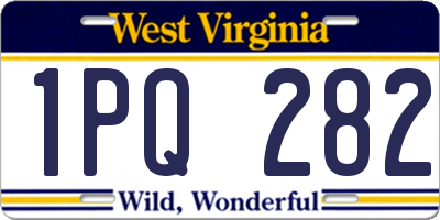 WV license plate 1PQ282