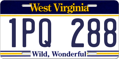 WV license plate 1PQ288