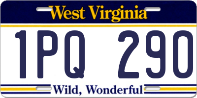 WV license plate 1PQ290