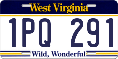WV license plate 1PQ291