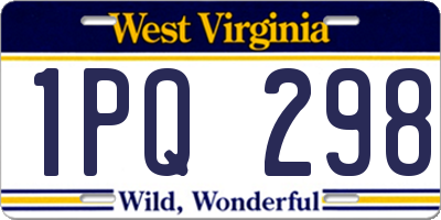 WV license plate 1PQ298