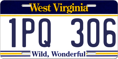 WV license plate 1PQ306