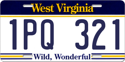 WV license plate 1PQ321