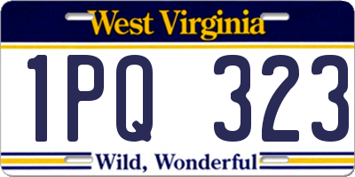 WV license plate 1PQ323