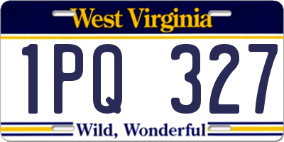 WV license plate 1PQ327